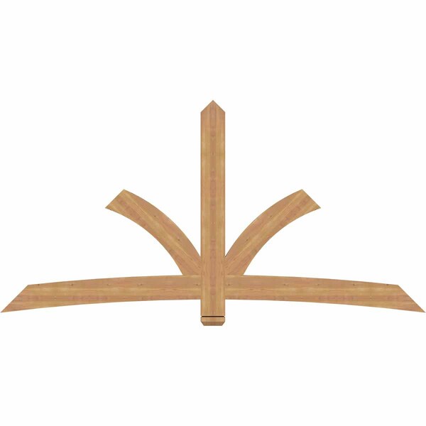 Ekena Millwork Davenport Timber Gable Bracket, Western Red Cedar, 96"W x 48"H x 1 1/2"D x 5 1/2"F, 12/12 Pitch GBW096X48X0206DAV00SWR - main